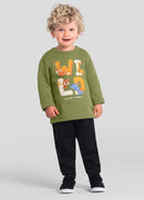 Conjunto Infantil menino de Blusão e Calça Jogger Moletom Brandili 4 ao 10 - TREX