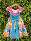 Vestido Infantil Junino Caipira Arraiá Rosa Colorido