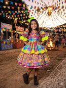 Vestido Marie Junino Luxo Quermesse Encanto da Fogueira