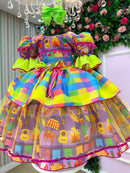 Vestido Marie Junino Luxo Quermesse Encanto da Fogueira