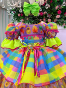 Vestido Marie Junino Luxo Quermesse Encanto da Fogueira