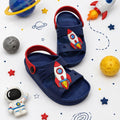 sandalia papete infantil masculina confortavel antiderrapante astronauta alien foguete