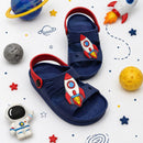 sandalia papete infantil masculina confortavel antiderrapante astronauta alien foguete