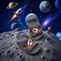 sandalia papete infantil masculina confortavel antiderrapante astronauta alien foguete