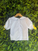 Conjunto Junino Meninas Blusa Branca Com Saia Xadrez Colorida