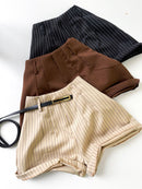 Shorts em Alfaiataria Zara Risca de Giz Alice Ref. 1963