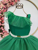 Vestido Infantil Longo Verde Formaturas Daminhas Luxo