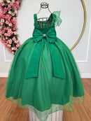 Vestido Infantil Longo Verde Formaturas Daminhas Luxo