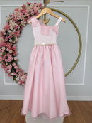 Vestido Infantil Longo Rosa Bebê Luxo Formaturas Daminhas